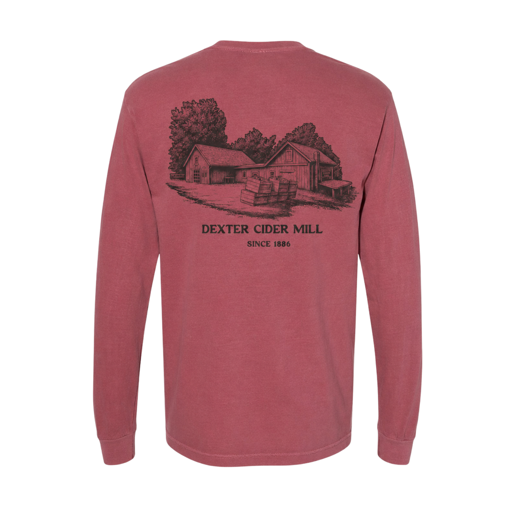 Red Long Sleeve Logo Tee