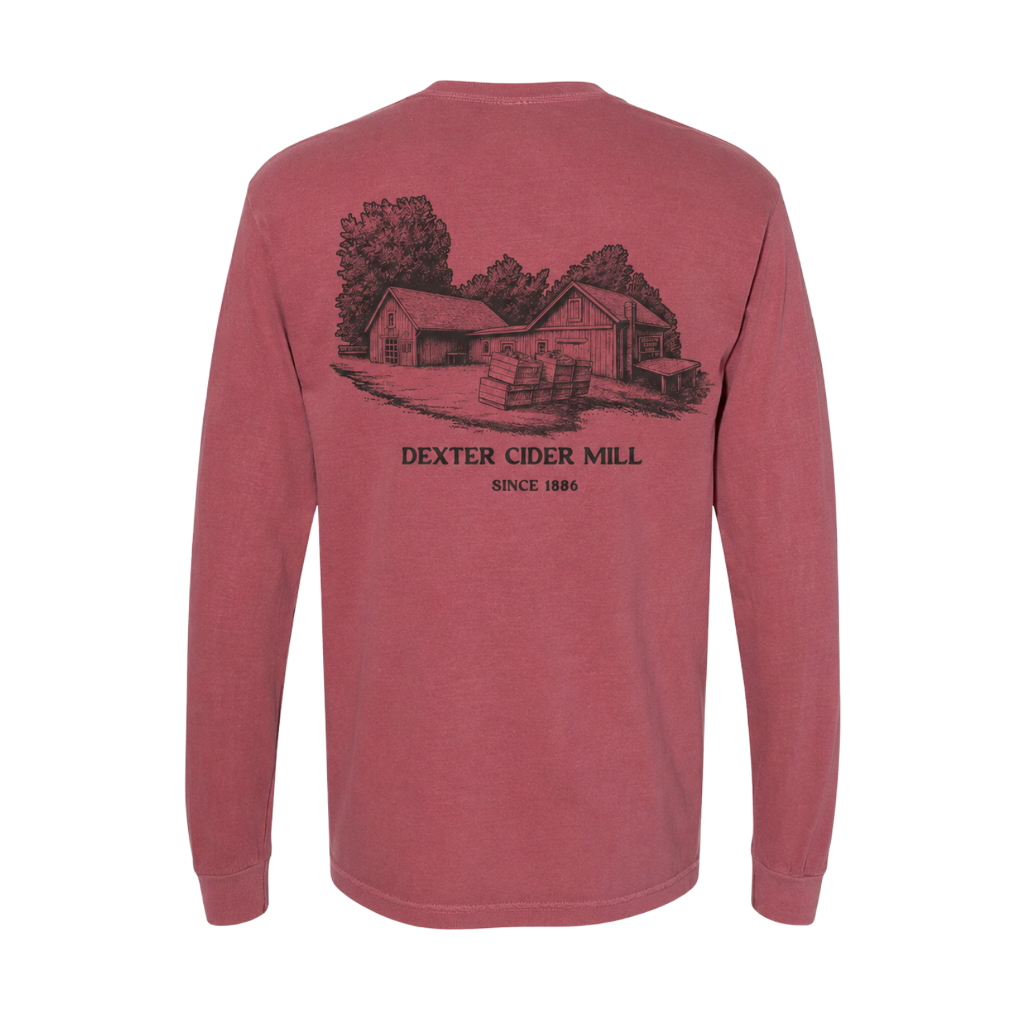 Red Long Sleeve Logo Tee